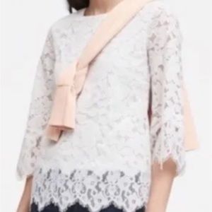 Banana Republic white lace tunic size small